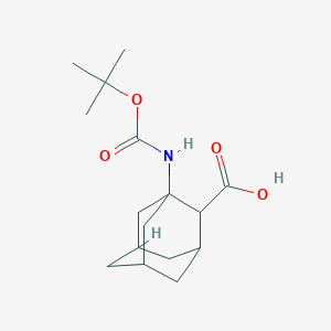 1-[(2-Methylpropan-2-yl)oxycarbonylamino]adamantane-2-carboxylic acid