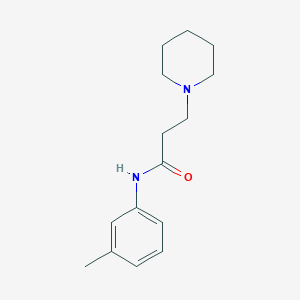 molecular formula C15H22N2O B248147 N-(3-methylphenyl)-3-(piperidin-1-yl)propanamide 