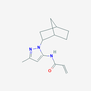 N-[2-(2-Bicyclo[2.2.1]heptanyl)-5-methylpyrazol-3-yl]prop-2-enamide