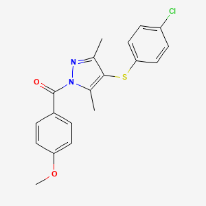 4-[(4-chlorophenyl)sulfanyl]-1-(4-methoxybenzoyl)-3,5-dimethyl-1H-pyrazole