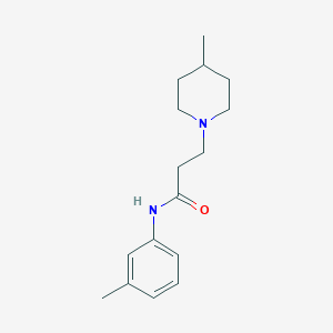 molecular formula C16H24N2O B248149 3-(4-Methyl-piperidin-1-yl)-N-m-tolyl-propionamide 