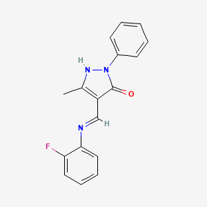 (Z)-4-(((2-fluorophenyl)amino)methylene)-3-methyl-1-phenyl-1H-pyrazol-5(4H)-one