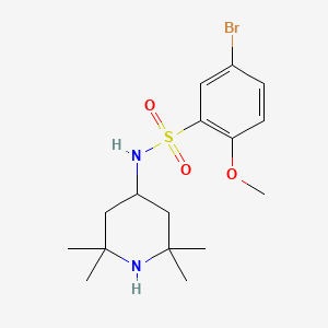 5-bromo-2-methoxy-N-(2,2,6,6-tetramethylpiperidin-4-yl)benzenesulfonamide