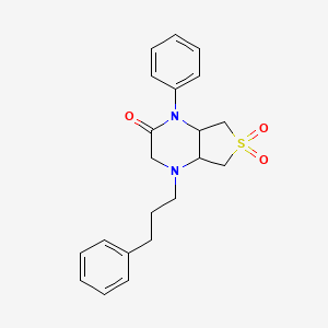1-phenyl-4-(3-phenylpropyl)hexahydrothieno[3,4-b]pyrazin-2(1H)-one 6,6-dioxide