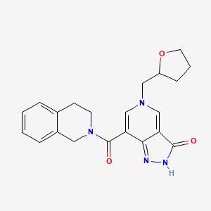 molecular formula C21H22N4O3 B2481517 5-((四氢呋喃-2-基)甲基)-7-(1,2,3,4-四氢异喹啉-2-基甲酰)-2H-嘧啶并[4,3-c]吡啶-3(5H)-酮 CAS No. 1226456-28-5