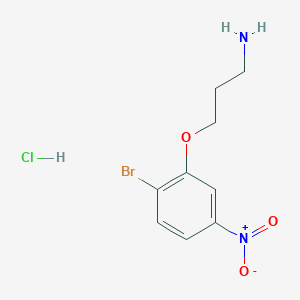 molecular formula C9H12BrClN2O3 B2481523 2-(3-氨基丙氧基)-1-溴-4-硝基苯盐酸盐 CAS No. 1713163-44-0