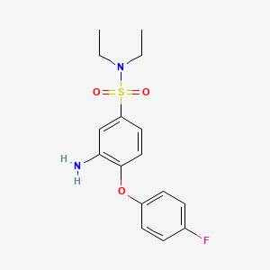 3-amino-N,N-diethyl-4-(4-fluorophenoxy)benzene-1-sulfonamide