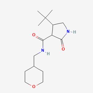 molecular formula C15H26N2O3 B2481526 4-tert-butyl-N-[(oxan-4-yl)methyl]-2-oxopyrrolidine-3-carboxamide CAS No. 2097888-91-8