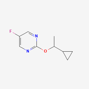 molecular formula C9H11FN2O B2481528 2-(1-环丙基乙氧基)-5-氟嘧啶 CAS No. 2197806-40-7