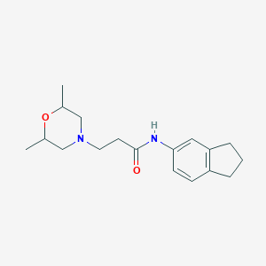 3-(2,6-Dimethyl-morpholin-4-yl)-N-indan-5-yl-propionamide