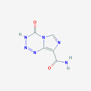 molecular formula C5H4N6O2 B2481531 4-Oxo-3,4-dihydroimidazo[5,1-d][1,2,3,5]tetrazine-8-carboxamide CAS No. 108030-65-5