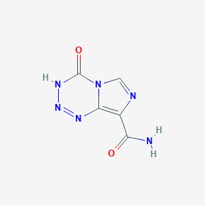 molecular formula C5H4N6O2 B2481531 4-氧代-3,4-二氢咪唑并[5,1-d][1,2,3,5]四嗪-8-羧酰胺 CAS No. 108030-65-5