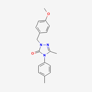 molecular formula C18H19N3O2 B2481534 2-(4-methoxybenzyl)-5-methyl-4-(4-methylphenyl)-2,4-dihydro-3H-1,2,4-triazol-3-one CAS No. 860789-71-5