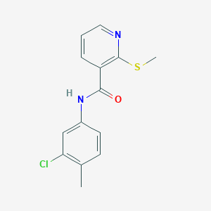 molecular formula C14H13ClN2OS B2481535 N-(3-chloro-4-methylphenyl)-2-(methylthio)nicotinamide CAS No. 808178-91-8