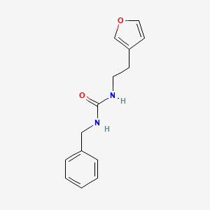 molecular formula C14H16N2O2 B2481542 1-苄基-3-(2-(呋喃-3-基)乙基)脲 CAS No. 1428375-21-6