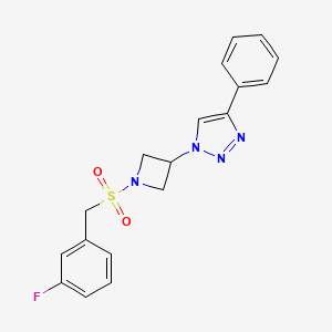 1-(1-((3-fluorobenzyl)sulfonyl)azetidin-3-yl)-4-phenyl-1H-1,2,3-triazole