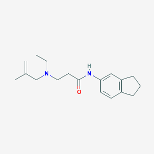 molecular formula C18H26N2O B248159 N-(2,3-dihydro-1H-inden-5-yl)-3-[ethyl(2-methyl-2-propenyl)amino]propanamide 