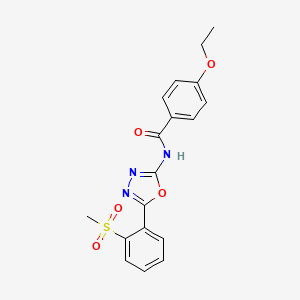 4-ethoxy-N-[5-(2-methylsulfonylphenyl)-1,3,4-oxadiazol-2-yl]benzamide