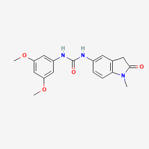 molecular formula C18H19N3O4 B2481594 1-(3,5-二甲氧基苯基)-3-(1-甲基-2-氧代吲哚-5-基)脲 CAS No. 1170511-32-6