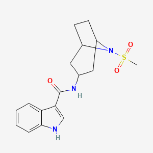 molecular formula C17H21N3O3S B2481603 N-(8-méthanesulfonyl-8-azabicyclo[3.2.1]octan-3-yl)-1H-indole-3-carboxamide CAS No. 2034386-07-5