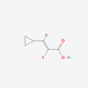 molecular formula C6H7FO2 B2481608 (2Z)-3-环丙基-2-氟丙-2-烯酸 CAS No. 1414363-13-5