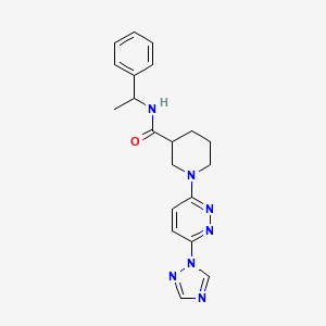 1-(6-(1H-1,2,4-triazol-1-yl)pyridazin-3-yl)-N-(1-phenylethyl)piperidine-3-carboxamide