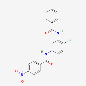 molecular formula C20H14ClN3O4 B2481625 N-(3-benzamido-4-chlorophenyl)-4-nitrobenzamide CAS No. 388086-03-1