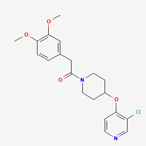 molecular formula C20H23ClN2O4 B2481627 1-(4-((3-Chloropyridin-4-yl)oxy)piperidin-1-yl)-2-(3,4-dimethoxyphenyl)ethanone CAS No. 2034578-11-3