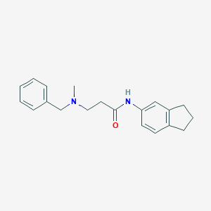 molecular formula C20H24N2O B248163 3-[benzyl(methyl)amino]-N-(2,3-dihydro-1H-inden-5-yl)propanamide 