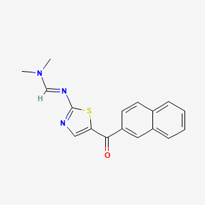 molecular formula C17H15N3OS B2481639 (E)-N,N-dimethyl-N'-[5-(naphthalene-2-carbonyl)-1,3-thiazol-2-yl]methanimidamide CAS No. 865659-27-4