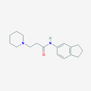 N-(2,3-dihydro-1H-inden-5-yl)-3-(piperidin-1-yl)propanamide