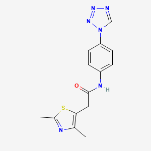 molecular formula C14H14N6OS B2481645 N-(4-(1H-tetrazol-1-yl)phenyl)-2-(2,4-dimethylthiazol-5-yl)acetamide CAS No. 1207009-64-0