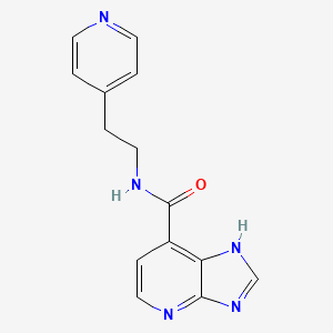 molecular formula C14H13N5O B2481648 N-(2-(吡啶-4-基)乙基)-3H-咪唑并[4,5-b]吡啶-7-羧酰胺 CAS No. 1421442-19-4