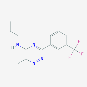 molecular formula C14H13F3N4 B2481658 N-allyl-6-methyl-3-[3-(trifluoromethyl)phenyl]-1,2,4-triazin-5-amine CAS No. 339103-63-8