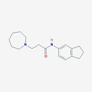 molecular formula C18H26N2O B248167 3-(azepan-1-yl)-N-(2,3-dihydro-1H-inden-5-yl)propanamide 