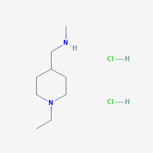 molecular formula C9H22Cl2N2 B2481670 [(1-Ethyl-4-piperidinyl)methyl]methylamine dihydrochloride CAS No. 1185712-59-7