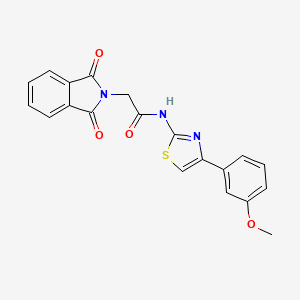 molecular formula C20H15N3O4S B2481686 2-(1,3-dioxoisoindolin-2-yl)-N-(4-(3-methoxyphenyl)thiazol-2-yl)acetamide 