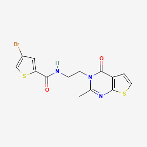 4-bromo-N-(2-(2-methyl-4-oxothieno[2,3-d]pyrimidin-3(4H)-yl)ethyl)thiophene-2-carboxamide