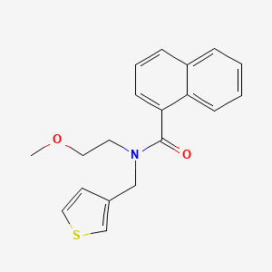 molecular formula C19H19NO2S B2481691 N-(2-甲氧基乙基)-N-(噻吩-3-基甲基)-1-萘甲酰胺 CAS No. 1219911-65-5