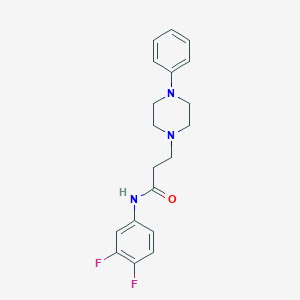 molecular formula C19H21F2N3O B248170 N-(3,4-difluorophenyl)-3-(4-phenylpiperazin-1-yl)propanamide 