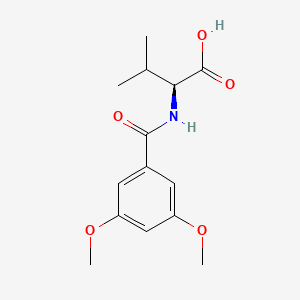 molecular formula C14H19NO5 B2481708 (2S)-2-[(3,5-dimethoxybenzoyl)amino]-3-methylbutanoic acid CAS No. 956410-66-5