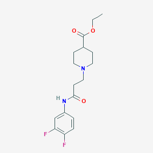 molecular formula C17H22F2N2O3 B248172 Ethyl 1-{3-[(3,4-difluorophenyl)amino]-3-oxopropyl}piperidine-4-carboxylate 