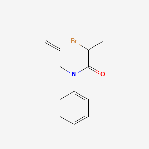 molecular formula C13H16BrNO B2481720 2-溴-N-苯基-N-(丙-2-烯-1-基)丁酰胺 CAS No. 1312137-56-6