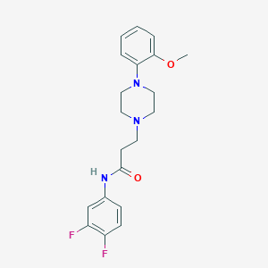 molecular formula C20H23F2N3O2 B248174 N-(3,4-difluorophenyl)-3-[4-(2-methoxyphenyl)piperazin-1-yl]propanamide 