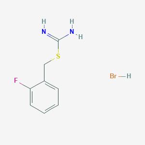 molecular formula C8H10BrFN2S B2481743 {[(2-Fluorophenyl)methyl]sulfanyl}methanimidamide hydrobromide CAS No. 1326811-95-3