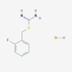 molecular formula C8H10BrFN2S B2481743 [(2-Fluorphenyl)methyl]sulfanylmethanimidamid-Hydrobromid CAS No. 1326811-95-3