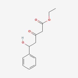 molecular formula C13H16O4 B2481750 Ethyl 5-hydroxy-3-oxo-5-phenylpentanoate CAS No. 17071-33-9