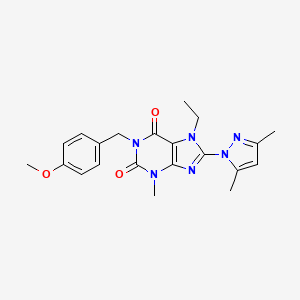 8-(3,5-dimethyl-1H-pyrazol-1-yl)-7-ethyl-1-(4-methoxybenzyl)-3-methyl-1H-purine-2,6(3H,7H)-dione