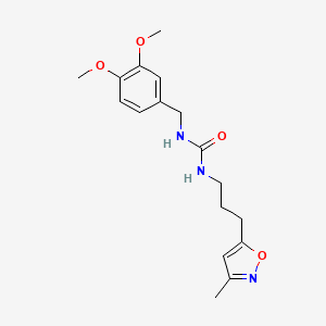molecular formula C17H23N3O4 B2481760 1-(3,4-Dimethoxybenzyl)-3-(3-(3-methylisoxazol-5-yl)propyl)urea CAS No. 2034509-02-7