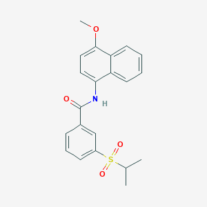 molecular formula C21H21NO4S B2481765 3-(异丙基磺酰)-N-(4-甲氧基萘-1-基)苯甲酰胺 CAS No. 941885-12-7